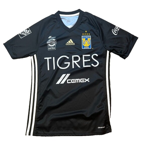 Adidas Tigres UANL 2015/2016 Third Jersey Mens Small Soccer Jersey Black Gold - Picture 1 of 5